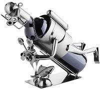 BRUBAKER Soporte de botella de vino de buceo con cámara de metal con tarjeta de felicitación