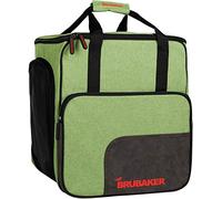 Brubaker Super Performance - Bolsa para botas de esquí y casco (con compartimento para zapatos), color verde y negro