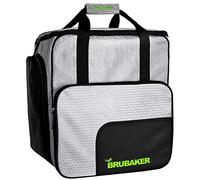 BRUBAKER SuperTec - Bolsa para botas de esquí con compartimento para zapatos, color plateado y verde