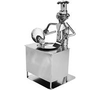 BRUBAKER Tornillo Hombre Cocinero - Figura de Hierro Artesanal Hombre Cocina - Figura de Metal Idea de Regalo para Maestros y Aficionados a la Cocina