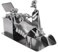 BRUBAKER Tornillo Hombre Ginecólogo Internista - Embarazada En la Ecografía - Figura de Hierro Hecha a Mano Hombre de Metal con Titular de la Tarjeta de Visita