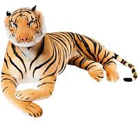 BRUBAKER XXL Tigre Gigante Peluche Marrón 150 cm - Acostado Juguete de Peluche - Rey de la Selva