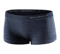 BRUBECK Calzoncillos tipo bóxer Merino para mujer, sin costuras, térmicos, hipster de lana merino de 16,5 micrones, ropa interior cálida de fibra natural para mujer, fabricado en la UE, Vaqueros