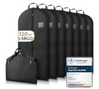 Bruce.® 7x Fundas Ropa Armario 120x60cm, Antipolillas Bolsa Almacenaje Ropa con 120 GSM, Porta trajes Caballero o Mujer para Viaje, Bolsas Guardar Ropa Colgada con Cremallera