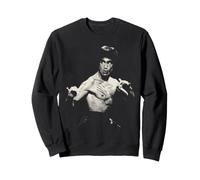Bruce Lee Black and White Action Pose Portrait Martial Arts Sudadera