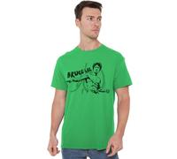 Bruce Lee Brush Lee T Shirt, Green Camiseta, Verde Kelly, 4XL Unisex Adulto