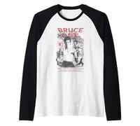 Bruce Lee Expression Quote Action Collage Action Movie Star Camiseta Manga Raglan