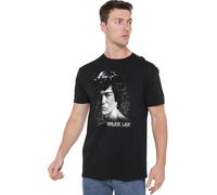 Bruce Lee in Your Face T Shirt, Black Camiseta, Negro, S Unisex Adulto
