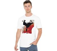 Bruce Lee Kick It T Shirt, White Camiseta, Blanco, S Unisex Adulto