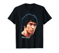 Bruce Lee Large Portrait with Signature Martial Arts Movie Camiseta