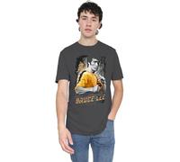Bruce Lee Yellow Dragon T Shirt, Charcoal Camiseta, Antracita, L Unisex Adulto
