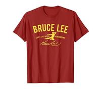 Bruce Lee Yellow Vive una Vida Que Vale la pena Recordar Camiseta, Hombre, Arándano, L