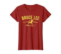 Bruce Lee Yellow Vive una Vida Que Vale la pena Recordar Camiseta, Mujer, Arándano, XS