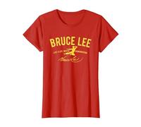 Bruce Lee Yellow Vive una Vida Que Vale la pena Recordar Camiseta, Mujer, Rojo, L