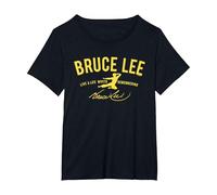 Bruce Lee Yellow Vive una Vida Que Vale la pena Recordar Camiseta, Mujer Tallas Grandes, Negro, 3XL Grande