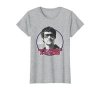 Bruce Lee You'Re Looking At A Legend Face Portrait Camiseta, Mujer, Gris Jaspeado, S