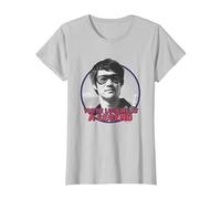 Bruce Lee You'Re Looking At A Legend Face Portrait Camiseta, Mujer, Plata, L