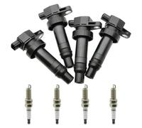 Bruce & Shark 4X Ignition Coil +Spark Plug UF636 para Kia Rio Soul para Hyundai Accent Veloster