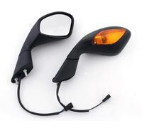 Bruce & Shark Pair Rear View Mirrors with Turn Signal para Aprilia RSV 1000 RSV1000 2004-2008