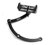 Bruce & Shark Soporte para teléfono móvil Material Metal Estable Union Jack Apariencia Autoteléfono Soporte Plegable Apto para Mini Cooper R55 R56 F54 F55 Accesorio Negro y Gris