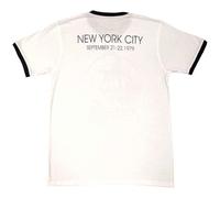 Bruce Springsteen Ringer - Camiseta con logo de Nueva York oficial de Nue, unisex, color blanco, Blanco, L