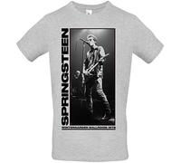 Bruce Springsteen Wintergarden Photo Hombre Camiseta Gris/Melé S 99% algodón, 1% Viscosa Regular