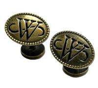 Bruce Wayne - Juego de gemelos de latón estilo BW, réplica de House Of Wayne, accesorio de cosplay, accesorio de disfraz de superhéroe