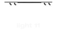 Bruck Asta Prism y Fino, Spot LED All-in set - 5 focos, negro - cabezal negro