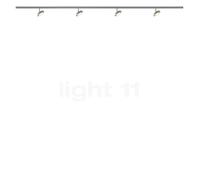 Bruck Blop, Spot LED All-in set - 4 focos, raíl cromo mate/cabezal cromo mate