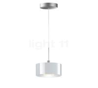 Bruck Cantara, lámpara de suspensión LED, cromo mate/vidrio blanco - 19 cm , Venta de almacén, nuevo, embalaje original