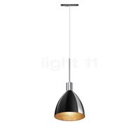 Bruck Silva, lámpara de suspensión LED para All-in Riel - ø16 cm, cromo brillo - vidrio negro/dorado , Venta de almacén, nuevo, embalaje original