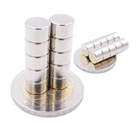 Brudazon | 45 Mini Imanes Discos 8x5mm | N52 Nivel más Fuerte - Los imanes de neodimio Ultra Fuertes | Imán del Poder para la Toma de Modelo, Foto, Pizarra Blanca | Pequeño, Redondo y Extra Fuerte
