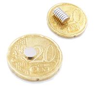 Brudazon | 70 Mini Imanes Discos 5x1mm | N52 Nivel más Fuerte - Los imanes de neodimio Ultra Fuertes | Imán del Poder para la Toma de Modelo, Foto, Pizarra Blanca | Pequeño, Redondo y Extra Fuerte