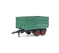 bruder 02010 - Remolque de transporte de eje tándem con compuerta trasera deslizante, remolque basculante, remolque con compuerta trasera