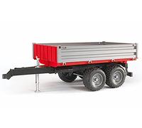 bruder 02019 - Remolque basculante, remolque volquete, remolque de transporte, agricultura, granja