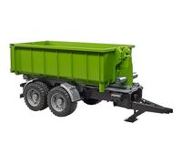 bruder 02035 - Remolque elevador de gancho para tractores, incluye adaptador de acoplamiento, remolque basculante, remolque de transporte, volquete, granja, juguete