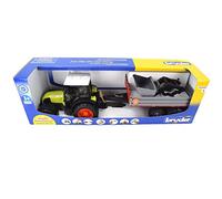 Bruder 02112 - Claas Trattore Nectis 267 F con Benna E Rimorchio (1 Accessorie)