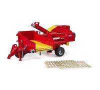 Bruder Cosechadora de patatas Grimme SE 75-30 con 80 patatas de imitación y remolque para tractor