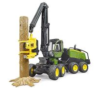 bruder 02135 - Cosechadora John Deere 1270G con 1 tronco de árbol - 1:16 Vehículo, Granja, Bosque, Silvicultura, Tractor, Tractor agrícola, Bulldog, Transporte de madera, Juguete