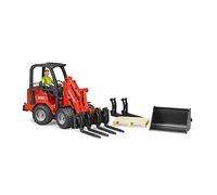 bruder 02191 - Schäffer cargador agrícola 2630 con figura y accesorios, agricultura, vehículo, juguete, cargador de ruedas