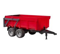 Bruder 02211 - Remolque volquete con Caja y Pared Trasera automática | Remolque basculante, remolque de transporte, volquete, accesorios para tractor, para agricultura y granja