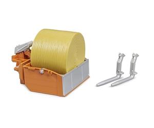 Bruder 02353 - Accesorios para la Caja de Carga y Las Horquillas de Tractor | Accesorios prácticos para trabajos en la granja y el campo, granja, agricultura, 1:16