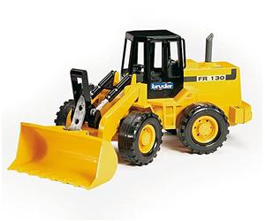 Bruder 02425 - Cargadora articulada FR 130 | Brazo de pala totalmente funcional, cargadora sobre ruedas, vehículo de obra, juguete, escala 1:16