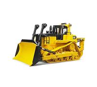 bruder 02452 - Topadora de orugas grande Cat, vehículos, vehículo de construcción, obra, máquina de construcción, bulldozer, juguetes a partir de 4 años