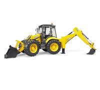 Bruder 02454 - Retroexcavadora JCB 5CX Eco | Vehículo con excavadora trasera, vehículo de obra, juguete, escala 1:16
