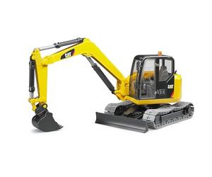 Bruder 02456 - Miniexcavadora Cat | Excavadora, vehículo de obra, excavadora de cuchara, compatible con bworld, juguete a partir de 3 años, 1:16