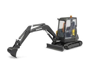 bruder 02465 - Excavadora compacta Volvo ECR40 | con orugas de goma, excavadora de cuchara, juguete de obra, escala 1:16