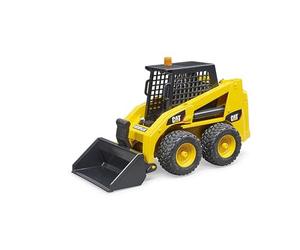 bruder 02481 - Cargadora compacta Cat con pala frontal | Vehículo de obra, compatible con bworld, juguete a partir de 3 años, escala 1:16