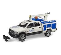 bruder 02509 - RAM 2500 Camión de servicio con faro giratorio, vehículos, jeep, transportador, juguetes para 4+ años