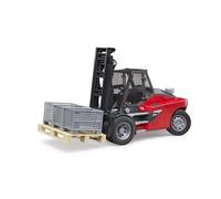 Bruder Carretilla elevadora Linde 02513 con paleta y 3 jaulas portapalets